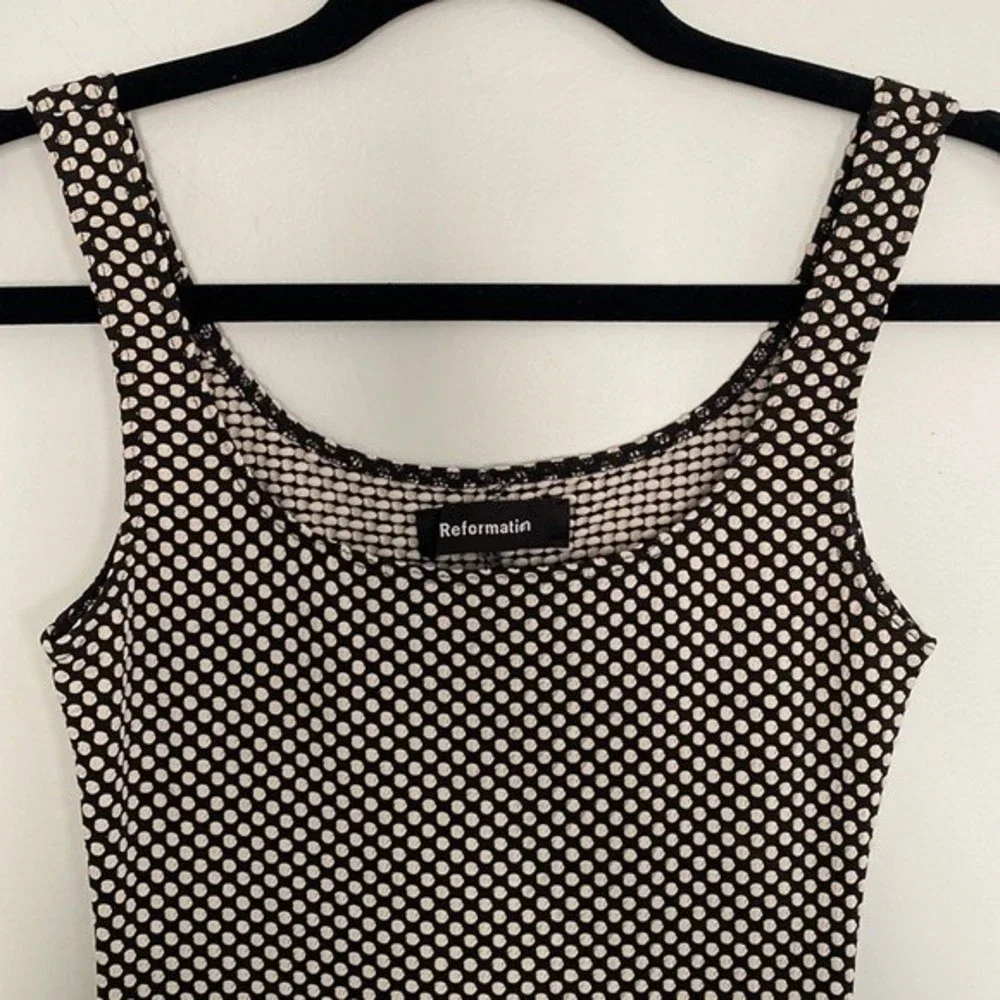 Reformation Jem Midi Sheath Dress Polka Dot size Small - Picture 7 of 8